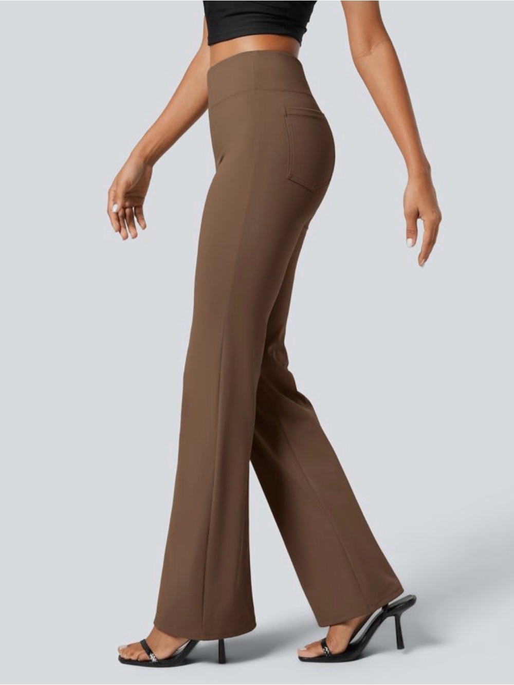 Halara Flex High Waisted Back Side Pocket Slight Flare Work Pant